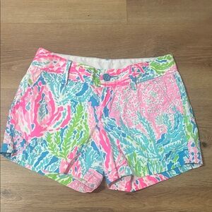 Lilly Pulitzer Pink and Blue Women's Shorts